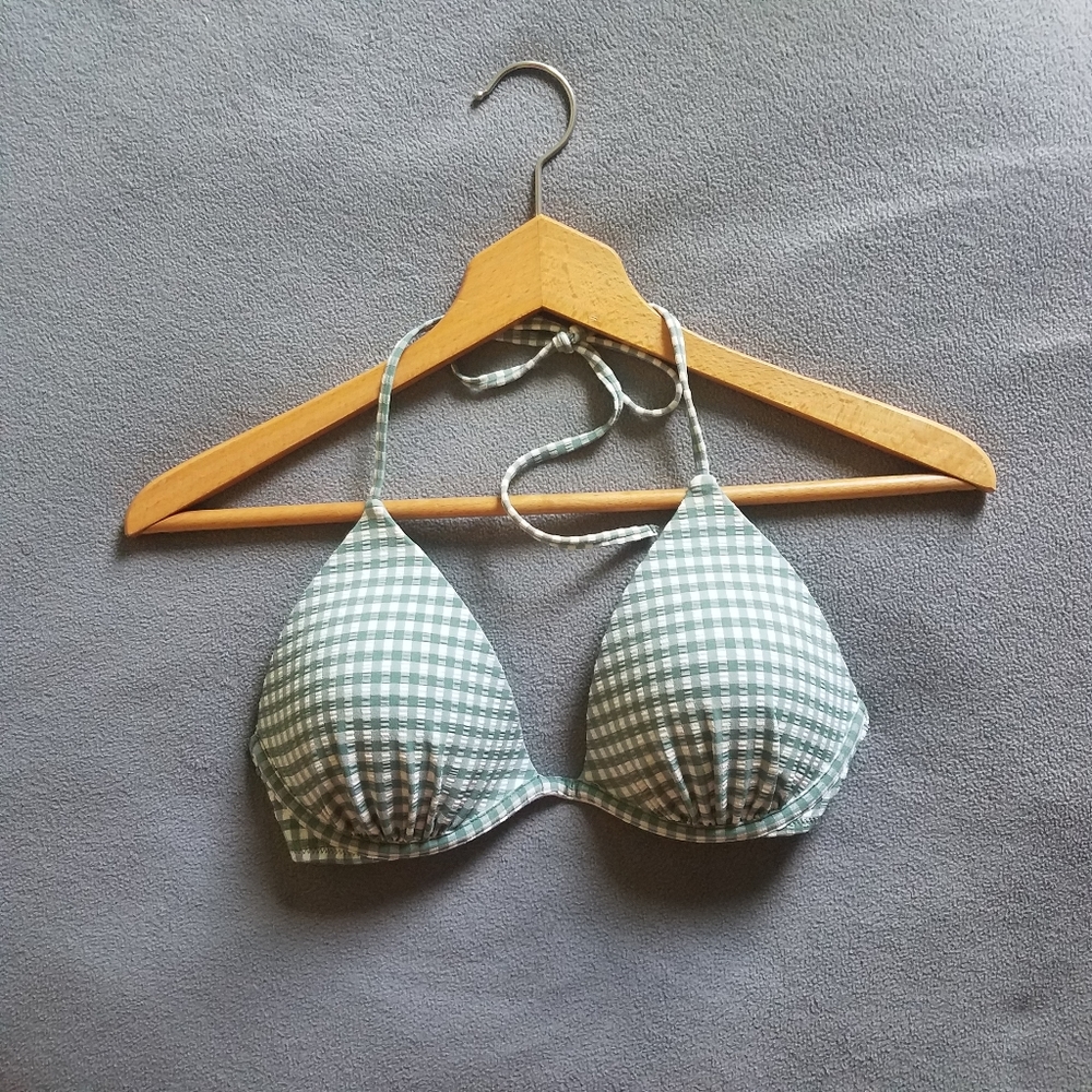 Shade and Shore checkered swim top.